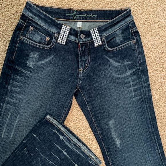 Bebe Rhinestone Crystal jeans - Picture 4 of 16